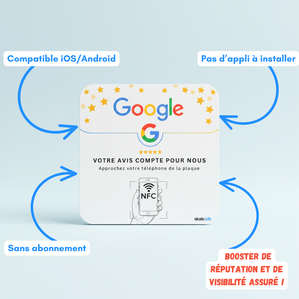 Plaque NFC en situation