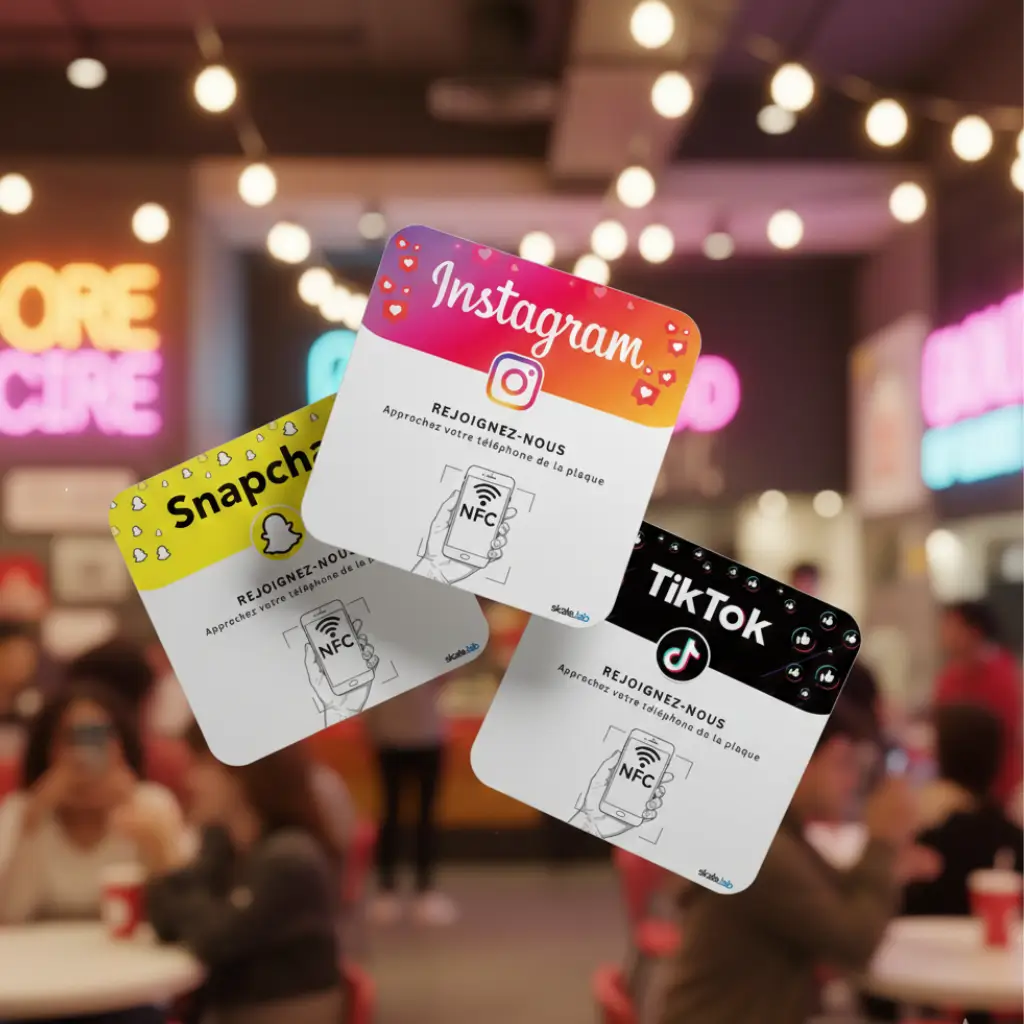 Scan plaque NFC en restaurant