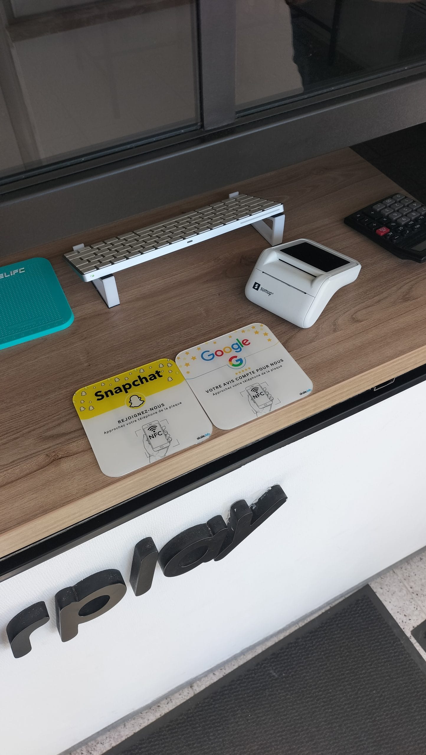 Plaque NFC chez un client