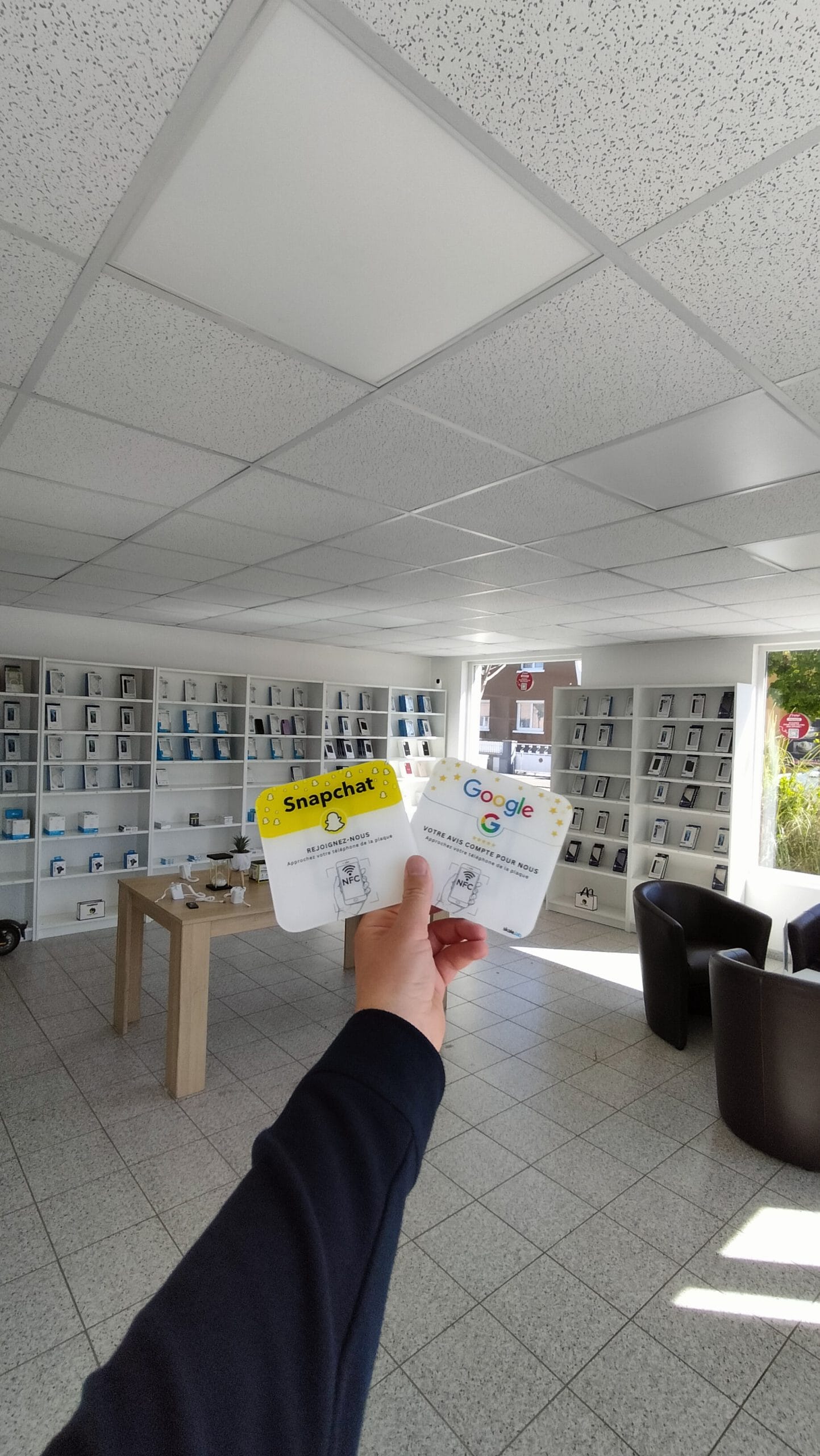 Plaque NFC commerce