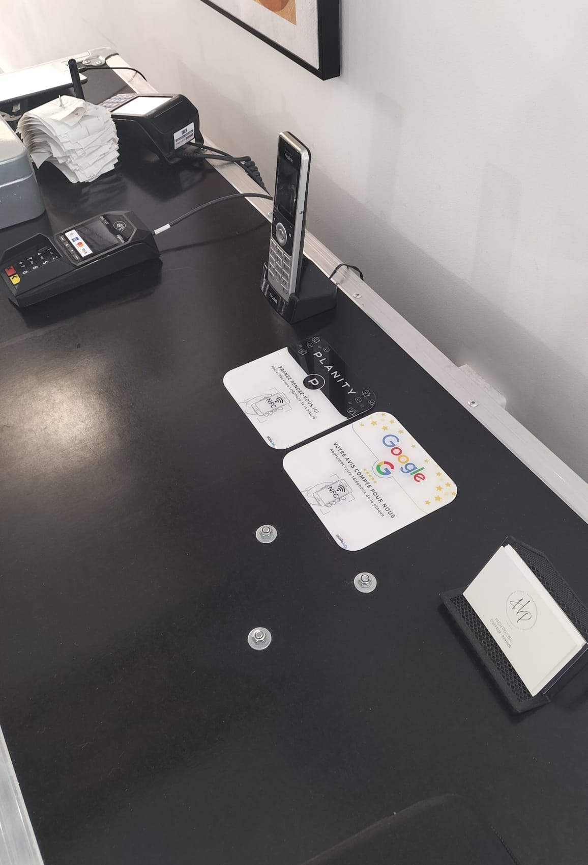 Plaque NFC salon