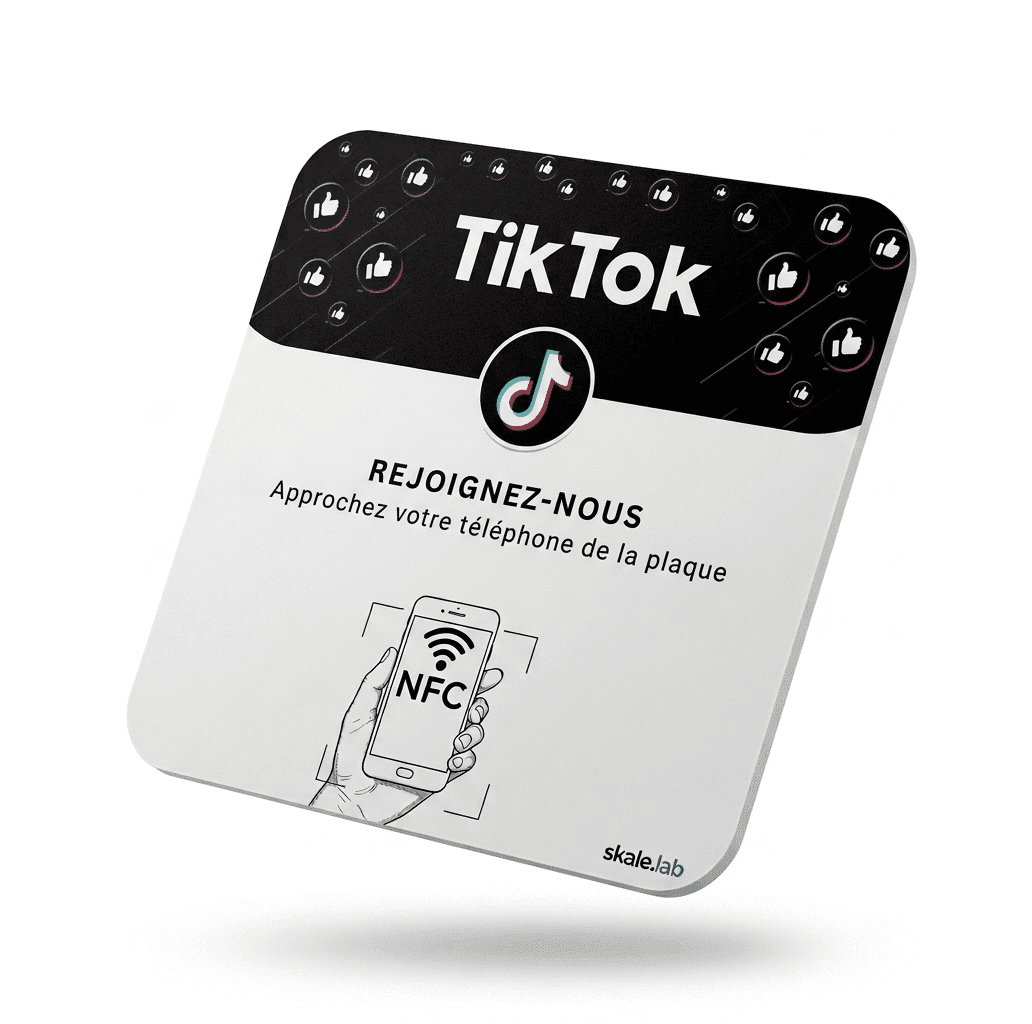 Plaque NFC TikTok restaurant